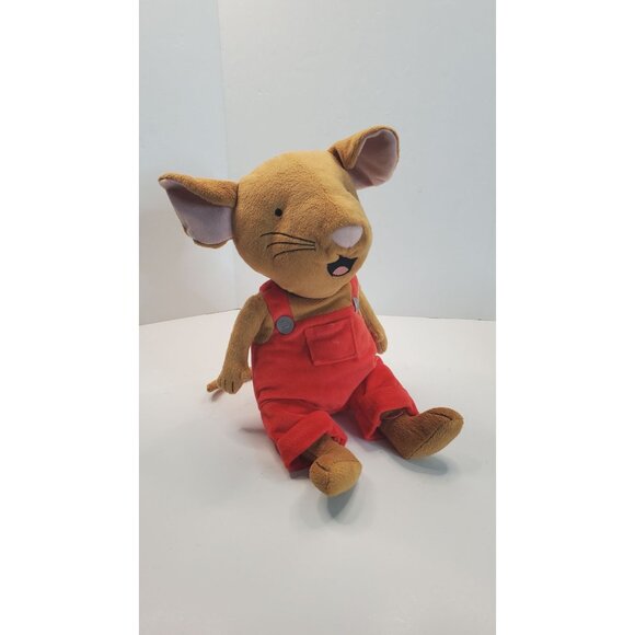 Mouse Stuffed Animal Plush 15" Toy Wearing Red Overalls Give A Mouse A Cookie - Picture 4 of 8